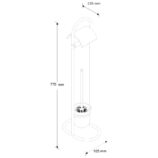 Szczotka do WC stojąca z uchwytem na papier toaletowy