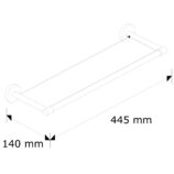 Półka szklana L400