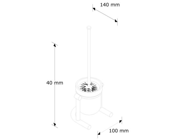 Szczotka do muszli z uchwytem, stojąca Szczotka do muszli z uchwytem, stojąca