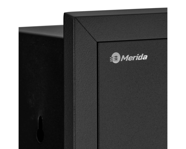 Wnękowy pojemnik na ręczniki pojedyncze z suszarką do rąk i koszem MERIDA STELLA BLACK LINE Wnękowy pojemnik na ręczniki pojedyncze z suszarką do rąk i koszem MERIDA STELLA BLACK LINE