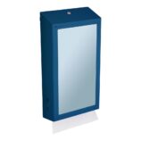 Pojemnik na ręczniki składane z lustrem ze stali SuperMirror „2w1" MERIDA STELLA SLIM BLUE LINE MEGA COMBO, niebieski