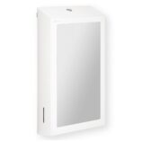 Pojemnik na ręczniki składane z lustrem ze stali SuperMirror „2w1" MERIDA STELLA SLIM WHITE LINE MEGA COMBO, biały