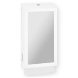 Pojemnik na ręczniki składane z lustrem ze stali SuperMirror „2w1" MERIDA STELLA SLIM WHITE LINE MEGA COMBO, biały