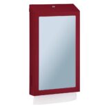 Pojemnik na ręczniki składane z lustrem ze stali SuperMirror „2w1" MERIDA STELLA SLIM RED LINE MEGA COMBO, czerwony