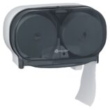 Pojemnik na dwie rolki papieru toaletowego bez gilzy MERIDA ONE, tworzywo ABS, biały