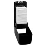 Pojemnik na papier toaletowy w listkach MERIDA ONE, pojemność do 450 szt., tworzywo ABS, czarny