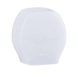 Pojemnik na papier toaletowy MERIDA HARMONY, tworzywo, biały transparentny
