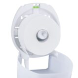 Pojemnik na papier toaletowy MERIDA HARMONY, tworzywo, biały transparentny