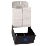 Pojemnik na papier toaletowy w listkach MERIDA STELLA BLACK LINE, pojemność do 900 szt., czarny