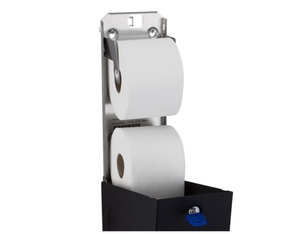 Pojemnik na dwie rolki papieru toaletowego, MERIDA STELLA BLACK LINE Pojemnik na dwie rolki papieru toaletowego, MERIDA STELLA BLACK LINE