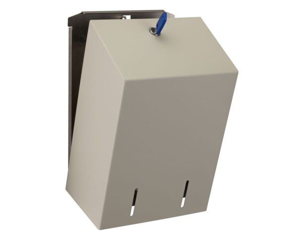 Pojemnik na papier toaletowy w listkach MERIDA STELLA SILK GREY, pojemność do 900 szt., szary jedwabisty Pojemnik na papier toaletowy w listkach MERIDA STELLA SILK GREY, pojemność do 900 szt., szary jedwabisty