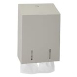 Pojemnik na papier toaletowy w listkach MERIDA STELLA STONE GREY, pojemność do 900 szt., kamienny szary