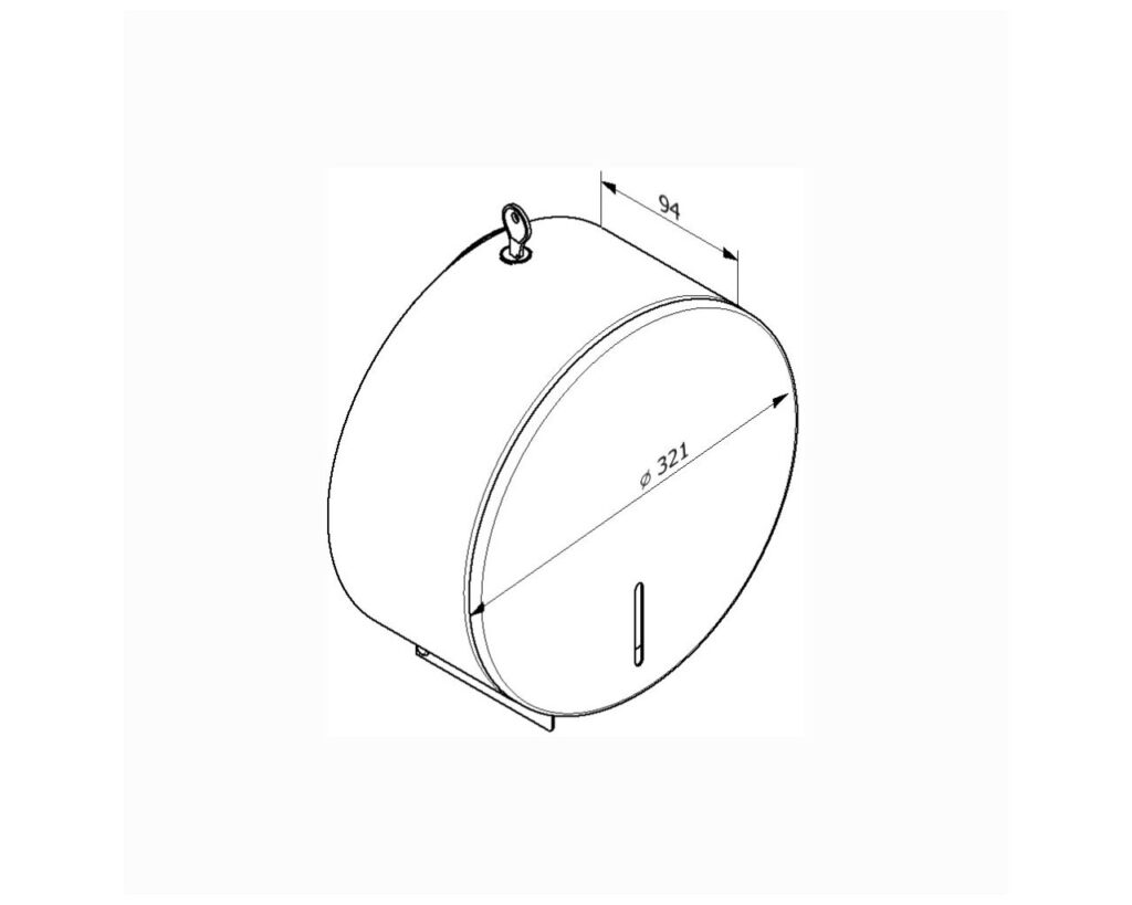 Pojemnik na papier toaletowy MERIDA STELLA STONE GREY LINE MEGA, średnica papieru do 28 cm, szary kamienny