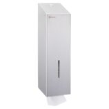 Pojemnik na papier toaletowy w listkach MERIDA STELLA, pojemność do 675 szt., stal matowa