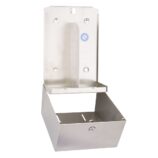 Pojemnik na papier toaletowy w listkach MERIDA STELLA, pojemność do 900 szt., stal matowa