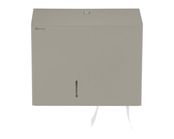 Pojemnik na papier toaletowy MERIDA STELLA DUO STONE GREY LINE z uchwytem na resztkę rolki papieru, średnica papieru do 20 cm, szary kamienny Pojemnik na papier toaletowy MERIDA STELLA DUO STONE GREY LINE z uchwytem na resztkę rolki papieru, średnica papieru do 20 cm, szary kamienny