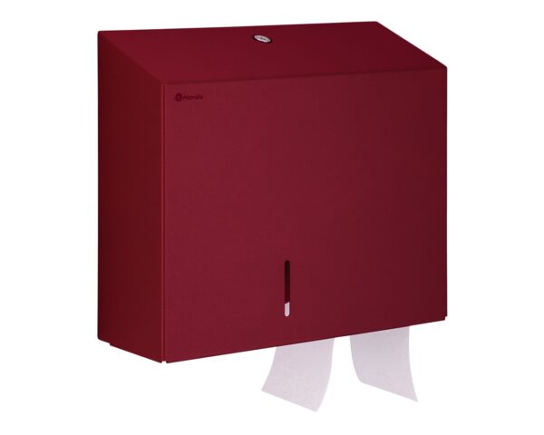 Pojemnik na papier toaletowy MERIDA STELLA DUO RED LINE z uchwytem na resztkę rolki papieru, średnica papieru do 20 cm, czerwony Pojemnik na papier toaletowy MERIDA STELLA DUO RED LINE z uchwytem na resztkę rolki papieru, średnica papieru do 20 cm, czerwony