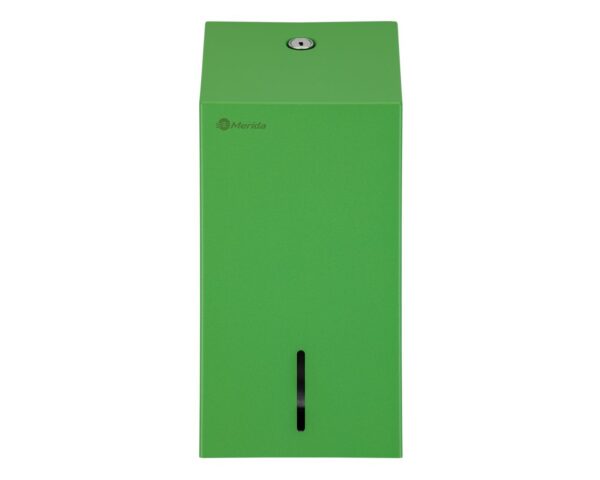 Pojemnik na papier toaletowy w listkach MERIDA STELLA GREEN LINE, pojemność do 450 szt., zielony Pojemnik na papier toaletowy w listkach MERIDA STELLA GREEN LINE, pojemność do 450 szt., zielony