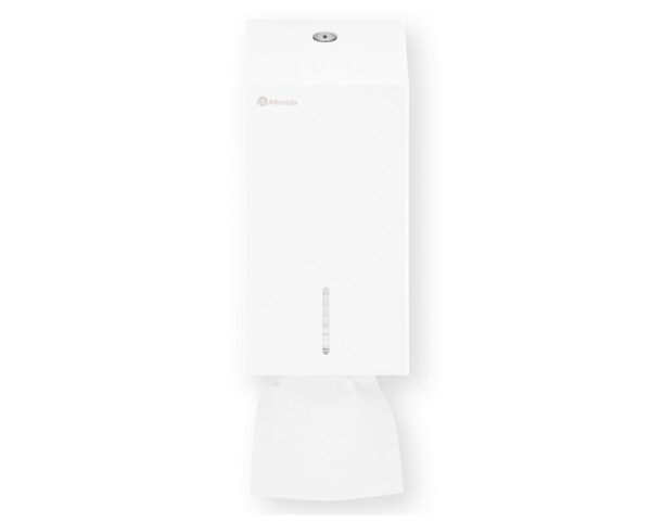 Pojemnik na papier toaletowy w listkach MERIDA STELLA WHITE LINE , pojemność do 450 szt., biały Pojemnik na papier toaletowy w listkach MERIDA STELLA WHITE LINE , pojemność do 450 szt., biały