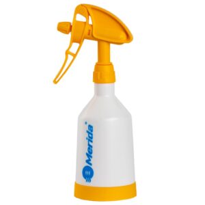 Butelka MERIDA 360° ze spryskiwaczem dwustronnym żółtym 0,5 l, wyskalowana