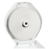 Pojemnik na papier toaletowy MERIDA TOP MEGA, tworzywo ABS, biały, okienko szare