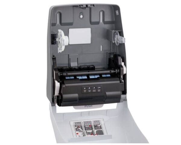 Automatyczny bezdotykowy podajnik ręczników papierowych w rolach MERIDA ONE AUTOMATIC MAXI, tworzywo ABS, biały Automatyczny bezdotykowy podajnik ręczników papierowych w rolach MERIDA ONE AUTOMATIC MAXI, tworzywo ABS, biały