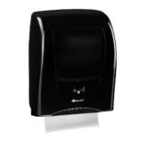Mechaniczny podajnik ręczników papierowych w rolach MERIDA ONE AUTOMATIC MAXI, tworzywo ABS, czarny