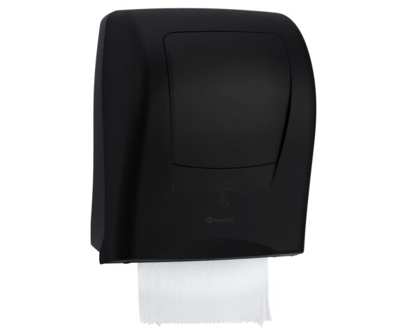 Bezdotykowy automatyczny podajnik ręczników papierowych w roli MERIDA AMADEUS SILKY BLACK Bezdotykowy automatyczny podajnik ręczników papierowych w roli MERIDA AMADEUS SILKY BLACK