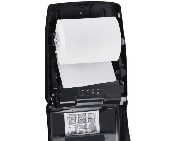 Bezdotykowy automatyczny podajnik ręczników papierowych w roli MERIDA AMADEUS SILKY BLACK Bezdotykowy automatyczny podajnik ręczników papierowych w roli MERIDA AMADEUS SILKY BLACK