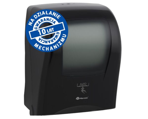 Automatyczny bezdotykowy podajnik ręczników MERIDA ONE czarny za 250 zł netto przy zakupie 2 kartonów ręczników MERIDA ECONOMY AUTOMATIC RAZ301