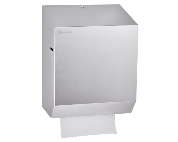 Mechaniczny podajnik ręczników papierowych w rolach MERIDA STELLA AUTOMATIC MAXI Anti-FingerPrint , stal matowa z powłoką AFP Mechaniczny podajnik ręczników papierowych w rolach MERIDA STELLA AUTOMATIC MAXI Anti-FingerPrint , stal matowa z powłoką AFP