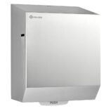 Mechaniczny podajnik ręczników papierowych w rolach MERIDA STELLA AUTOMATIC MAXI, stal polerowana