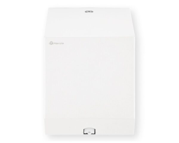 Pojemnik na ręczniki papierowe w rolach lub papier toaletowy w systemie listkowym MERIDA STELLA WHITE LINE MINI, biały Pojemnik na ręczniki papierowe w rolach lub papier toaletowy w systemie listkowym MERIDA STELLA WHITE LINE MINI, biały