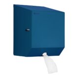 Pojemnik na ręczniki papierowe w rolach lub papier toaletowy w systemie listkowym MERIDA STELLA BLUE LINE MINI, niebieski