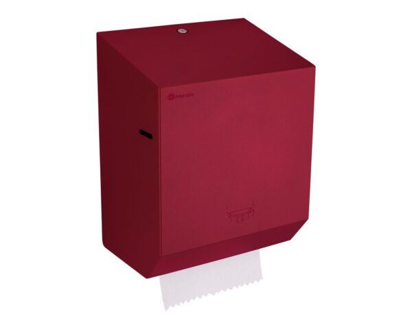 Mechaniczny podajnik ręczników papierowych w rolach MERIDA STELLA RED LINE, czerwony Mechaniczny podajnik ręczników papierowych w rolach MERIDA STELLA RED LINE, czerwony