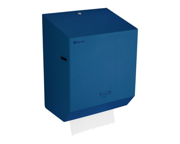 Mechaniczny podajnik ręczników papierowych w rolach MERIDA STELLA BLUE LINE, niebieski Mechaniczny podajnik ręczników papierowych w rolach MERIDA STELLA BLUE LINE, niebieski