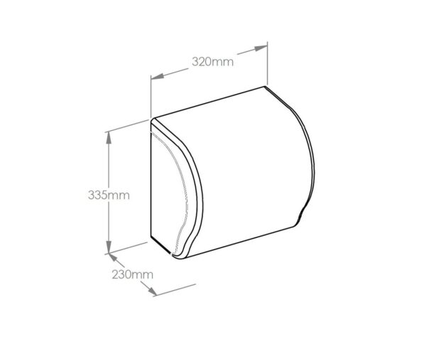 Mechaniczny podajnik ręczników w rolach MERIDA UNIQUE LUX CUT SILVER LINE Mechaniczny podajnik ręczników w rolach MERIDA UNIQUE LUX CUT SILVER LINE