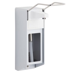 Dozownik z przyciskiem łokciowym na wkłady 500 ml, aluminiowy