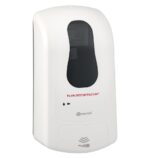 Bezdotykowy automatyczny dozownik płynu dezynfekcyjnego w sprayu MERIDA ONE na jednorazowe wkłady 1000 ml, tworzywo ABS, biały