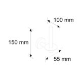 Uchwyt na zapasową rolkę papieru toaletowego POLEROWANY