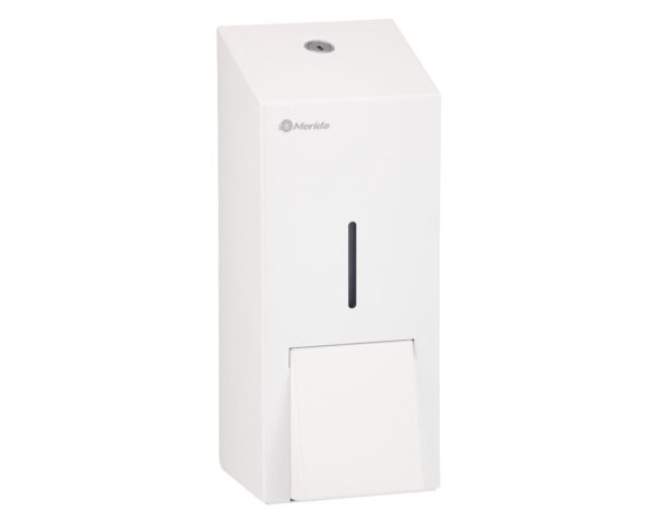 Dozownik mydła w płynie MERIDA STELLA WHITE LINE MAXI, pojemność zbiornika 800 ml, biały Dozownik mydła w płynie MERIDA STELLA WHITE LINE MAXI, pojemność zbiornika 800 ml, biały