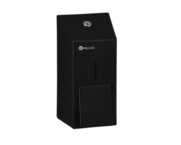 Dozownik mydła w płynie MERIDA STELLA BLACK LINE MINI, pojemność zbiornika 400 ml, czarny Dozownik mydła w płynie MERIDA STELLA BLACK LINE MINI, pojemność zbiornika 400 ml, czarny