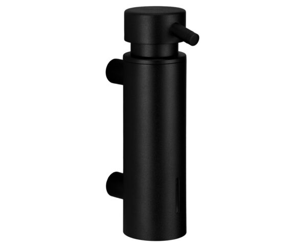 Dozownik mydła w płynie mocowany do ściany MERIDA STELLA BLACK LINE, pojemność zbiornika 300 ml, czarny