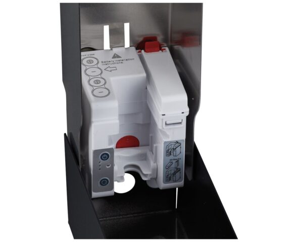 Bezdotykowy automatyczny dozownik mydła w pianie MERIDA STELLA AUTOMATIC SLIM BLACK LINE na jednorazowe wkłady 800 ml, czarny Bezdotykowy automatyczny dozownik mydła w pianie MERIDA STELLA AUTOMATIC SLIM BLACK LINE na jednorazowe wkłady 800 ml, czarny