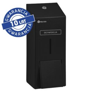 Dozownik płynu dezynfekcyjnego w sprayu MERIDA STELLA BLACK LINE, pojemność wkładów 1000 ml , czarny