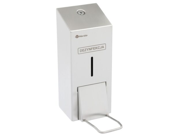 Stojak do dezynfekcji rąk blatowy z dozownikiem z przyciskiem łokciowym MERIDA STELLA Stojak do dezynfekcji rąk blatowy z dozownikiem z przyciskiem łokciowym MERIDA STELLA