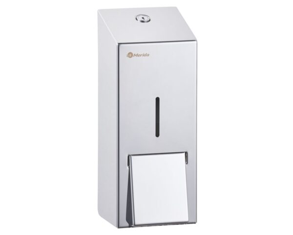 Dozownik sprayowy płynu dezynfekyjnego MERIDA STELLA, pojemność wkładów 1000 ml, stal polerowana Dozownik sprayowy płynu dezynfekyjnego MERIDA STELLA, pojemność wkładów 1000 ml, stal polerowana