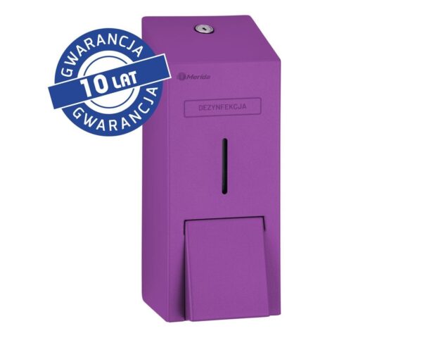 Dozownik płynu dezynfekcyjnego w sprayu MERIDA STELLA VIOLET LINE, pojemność wkładów 1000 ml , fioletowy