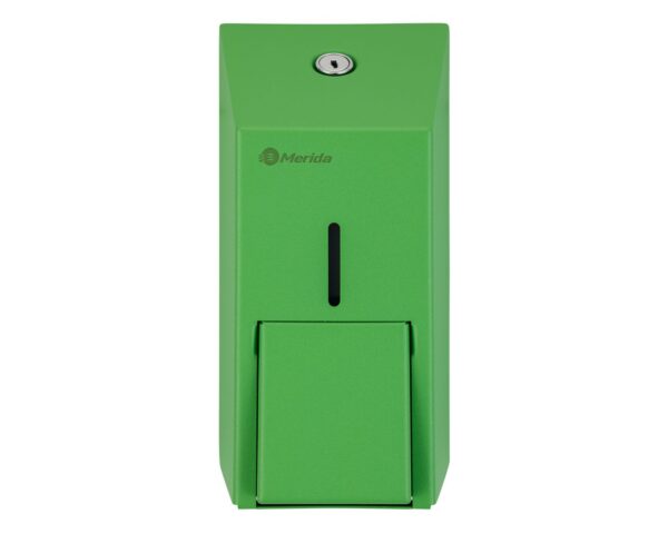 Dozownik mydła w płynie MERIDA STELLA GREEN LINE MINI, pojemność zbiornika 400 ml, zielony Dozownik mydła w płynie MERIDA STELLA GREEN LINE MINI, pojemność zbiornika 400 ml, zielony