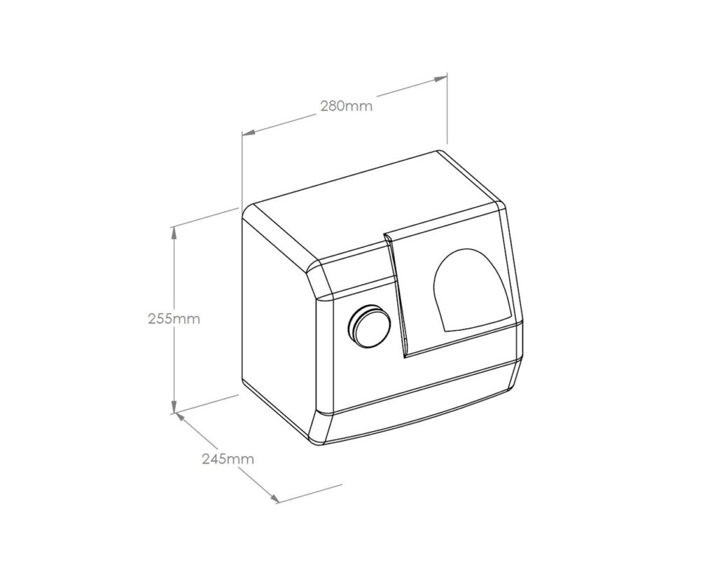Suszarka do włosów MERIDA BASENOWA, stal polerowana